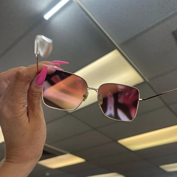 KREWE Gold Frame Sunglasses with Purple-Gray Gradient Lenses - Picture 7 of 10